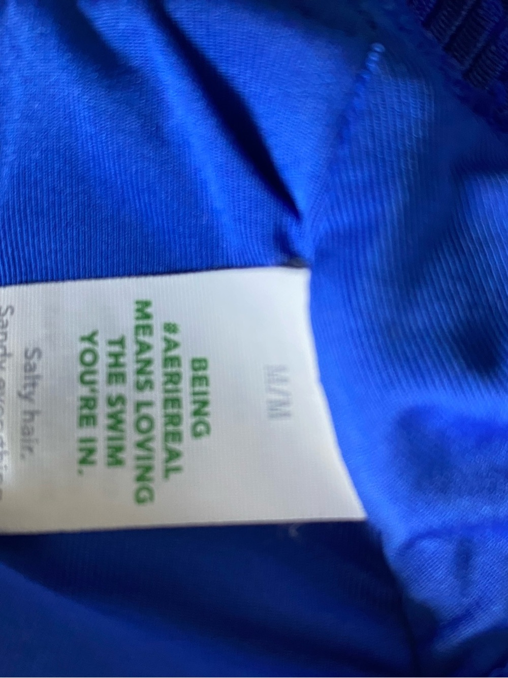 aerie Ribbed Royal Blue Bikini Top - Picture 3 of 3